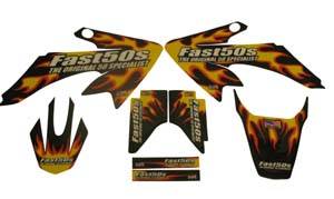 Fast50s - Fast50s Flame Graphics Honda CRF50