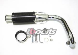 Trail Bikes - Trail Bikes Performance Exhaust + Carbon Fiber Can and Removable Silencer - Honda Z50