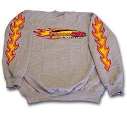 Fast50s - Fast50s Crew Neck Sweatshirt with Flames - Image 1