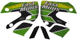 FastMinis - FastMinis Electric Green Graphics - KLX110  DRZ110 (CLOSEOUT) - Image 1