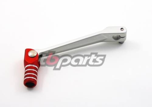 Trail Bikes - Trail Bikes XR100 / CRF100 Gear Shifter, Stock Length, Aluminum with red folding billet tip - Image 1
