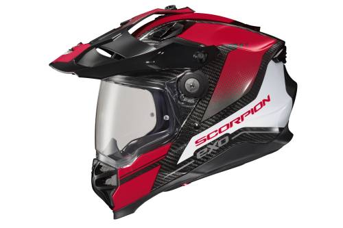 SCORPION EXO XT9000 CARBON FULL-FACE HELMET TRAILHEAD DARK RED MD - Image 1
