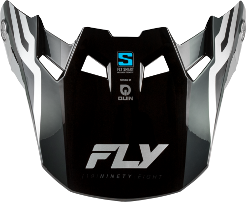 FLY RACING FORMULA S CARBON BYTE VISOR BLACK CARBON/GREY/SILVER YL/SM - Image 1