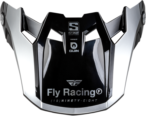 FLY RACING FORMULA S CARBON LEGACY VISOR BLUE CARBON/SILVER MD/LG - Image 1