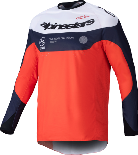 ALPINESTARS PRO-DURA JERSEY NAVY/HOT ORANGE/WHITE XL - Image 1