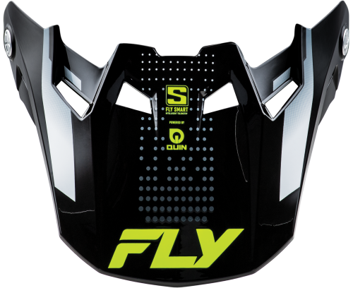 FLY RACING FORMULA S CARBN PROTOCOL VISOR BLACK CARBON/GREY/HI-VIS XL/2X - Image 1