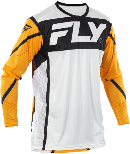 FLY RACING LITE JERSEY WHITE/BLACK/MUSTARD XL - Image 1