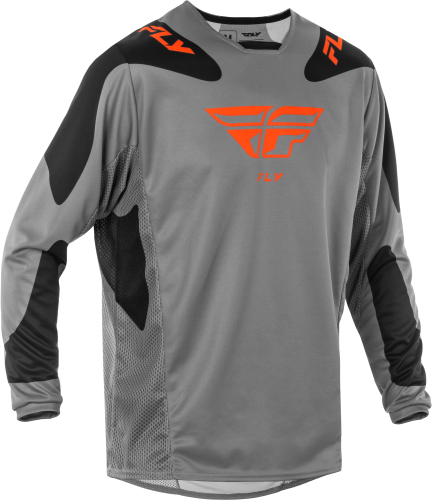 FLY RACING KINETIC SYM JERSEY GREY/ORANGE/BLACK SM - Image 1