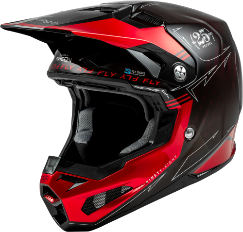 FLY RACING FORMULA S CARBON LEGACY HELMET RED CARBON/BLACK SM - Image 1