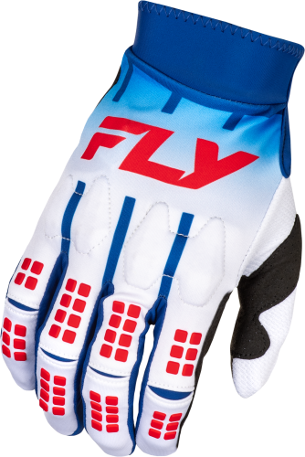 FLY RACING EVOLUTION  DST GLOVES RED/WHITE/BLUE MD - Image 1