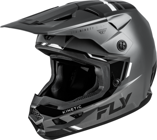 FLY RACING KINETIC VERDICT HELMET GREY/BLACK/WHITE XS - Image 1