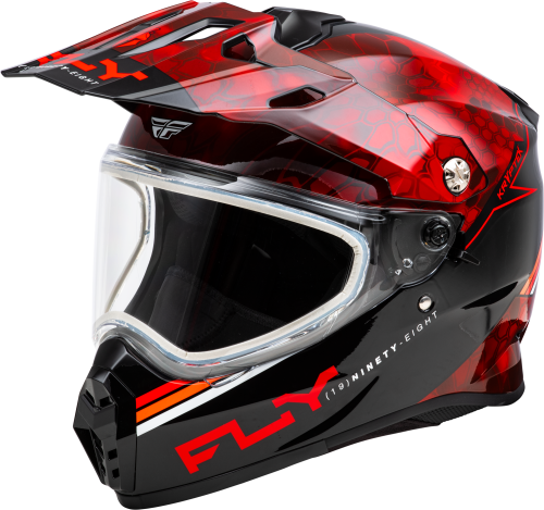 FLY RACING TREKKER CW CONCEAL HELMET DUAL SHLD RED/BLACK LG - Image 1