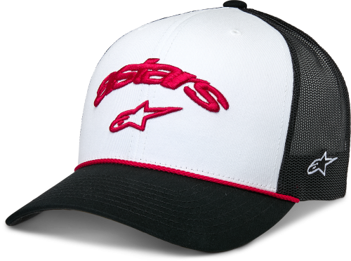 ALPINESTARS AGREE TRUCKER HAT WHITE/BLACK - Image 1