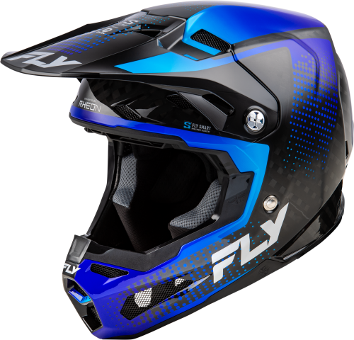 FLY RACING FORMULA S CARBON PROTOCOL HLMT BLACK CARBON/BLUE MD - Image 1