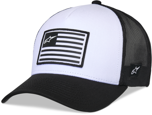 ALPINESTARS FLAG SNAPBACK HAT WHITE/BLACK - Image 1