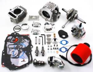 Trail Bikes 108cc Big Bore Kit + Roller Rocker V2 Race Head + Stroker Crank + VM 26 Carb Kit - Z50 / XR50 / CRF50 / XR70 / CRF70