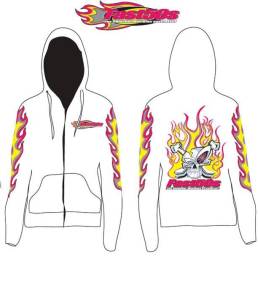 Fast50s - Fast50s Ladies Limited Edition Hoodie Zip Up - WHITE - Image 3