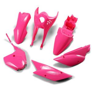 2010-Present KLX110 Complete Plastic Set - Pink