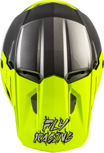 FLY RACING YOUTH KINETIC SURGE HELMET GREY/HI-VIS YM - Image 3