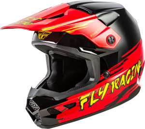 FLY RACING YOUTH KINETIC SURGE HELMET BLACK/RED/YELLOW YS