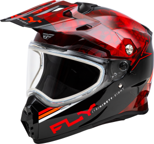 FLY RACING TREKKER CW CONCEAL HELMET DUAL SHLD RED/BLACK 2X
