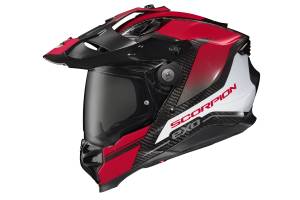 SCORPION EXO XT9000 CARBON FULL-FACE HELMET TRAILHEAD DARK RED LG - Image 2