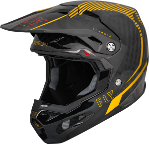 FLY RACING YOUTH FORMULA CARBON TRACER HELMET GOLD/BLACK YL