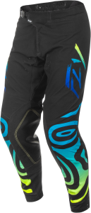 FLY RACING EVOLUTION  DST ZEN PANTS BLACK/BLUE/HI-VIS SZ 34 - Image 4