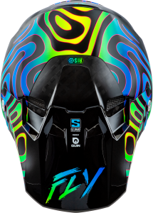 FLY RACING FORMULA S CARBON ZEN HELMET BLACK CARBON/BLUE/YELLOW SM - Image 3