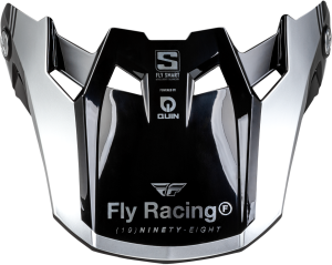 FLY RACING FORMULA S CARBON LEGACY VISOR BLUE CARBON/SILVER MD/LG
