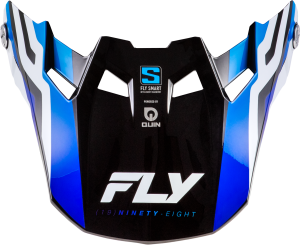 FLY RACING FORMULA S CARBON BYTE VISOR BLUE CARBON/BLUE/WHITE MD/LG