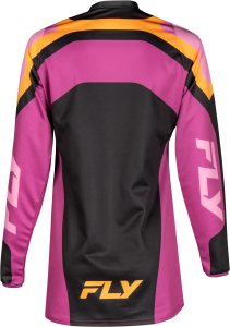 FLY RACING WOMEN'S F-16 JERSEY BLACK/MAUVE/YELLOW XL - Image 2