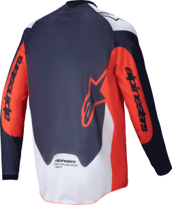 ALPINESTARS PRO-DURA JERSEY NAVY/HOT ORANGE/WHITE MD - Image 2