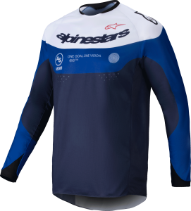 ALPINESTARS PRO-DURA JERSEY NAVY/BRIGHT BLUE/WHITE XL