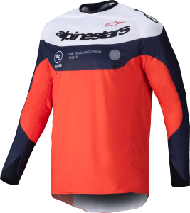 ALPINESTARS PRO-DURA JERSEY NAVY/HOT ORANGE/WHITE XL