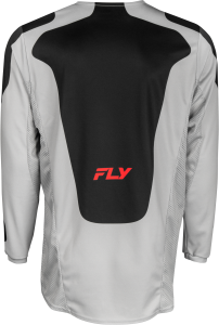 FLY RACING KINETIC SYM JERSEY LIGHT GREY/RED/BLACK MD - Image 2