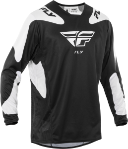 FLY RACING KINETIC SYM JERSEY BLACK/WHITE SM