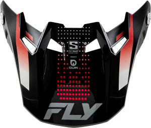 FLY RACING FORMULA S CARBN PROTOCOL VISOR BLACK CARBON/RED MD/LG