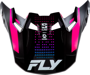 FLY RACING FORMULA S CARBN PROTOCOL VISOR BLACK CARBON/BLUE/PINK YL/SM