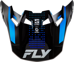 FLY RACING FORMULA S CARBN PROTOCOL VISOR BLACK CARBON/BLUE YL/SM