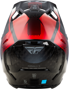 FLY RACING FORMULA S CARBON PROTOCOL HELMET BLACK CARBON/RED SM - Image 2