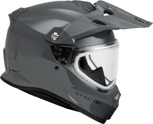 FLY RACING TREKKER CW SOLID HELMET DUAL SHLD GREY SM - Image 4