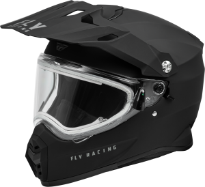 FLY RACING TREKKER CW SOLID HELMET ELEC SHLD MATTE BLACK XS