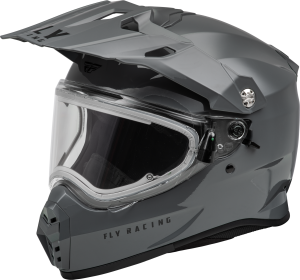 FLY RACING TREKKER CW SOLID HELMET ELEC SHLD GREY LG