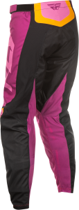 FLY RACING WOMEN'S F-16 PANTS CA/NY BLACK/MAUVE/YELLOW SZ 09/10 - Image 2