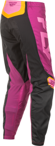 FLY RACING WOMEN'S F-16 PANTS CA/NY BLACK/MAUVE/YELLOW SZ 09/10 - Image 3