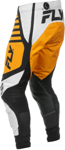 FLY RACING LITE PANTS WHITE/BLACK/MUSTARD SZ 28 - Image 2