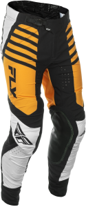 FLY RACING LITE PANTS WHITE/BLACK/MUSTARD SZ 32
