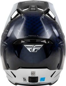 FLY RACING FORMULA S CARBON LEGACY HELMET BLUE CARBON/SILVER MD - Image 2