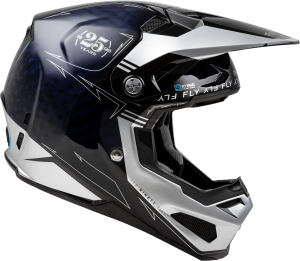 FLY RACING FORMULA S CARBON LEGACY HELMET BLUE CARBON/SILVER MD - Image 4